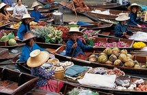 Drijvende markten Bangkok